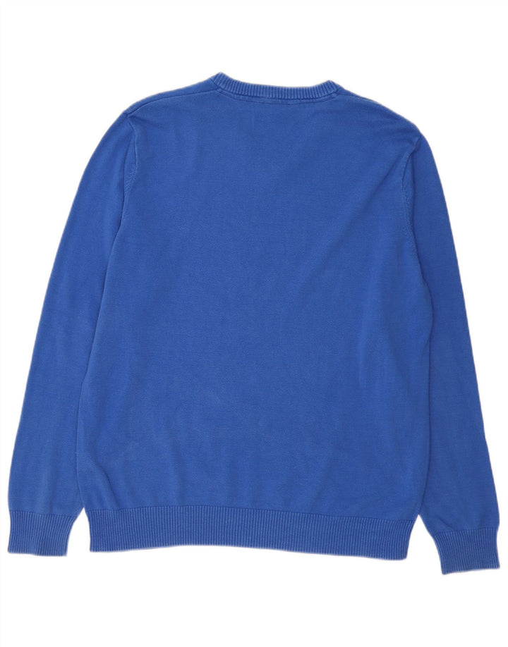 Crew Clothing Pull col V Homme XL Bleu Coton