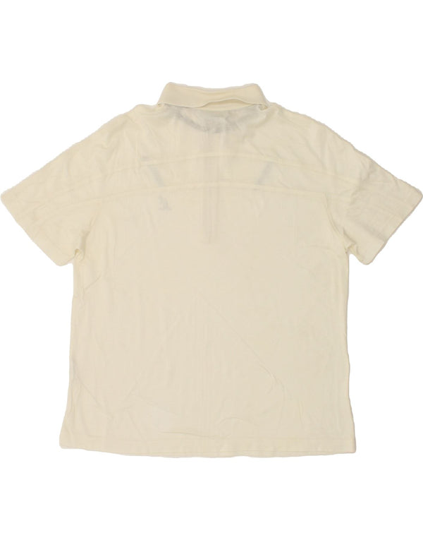 AUSTRALIAN L'ALPINA Polo Homme IT 52 Large Blanc Cassé Coton
