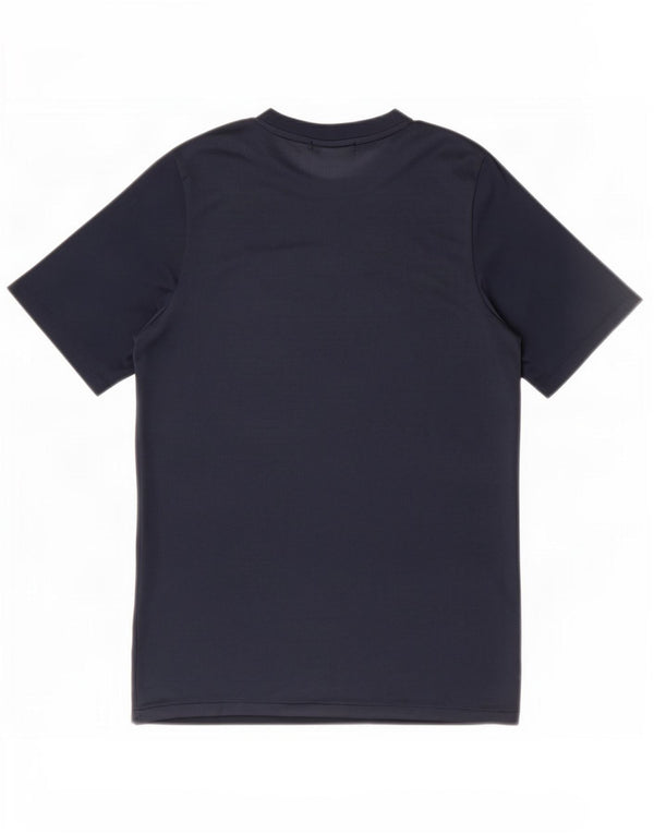 Nike Hommes Dri Fit T-Shirt Haut Petit Bleu Marine Colorblock