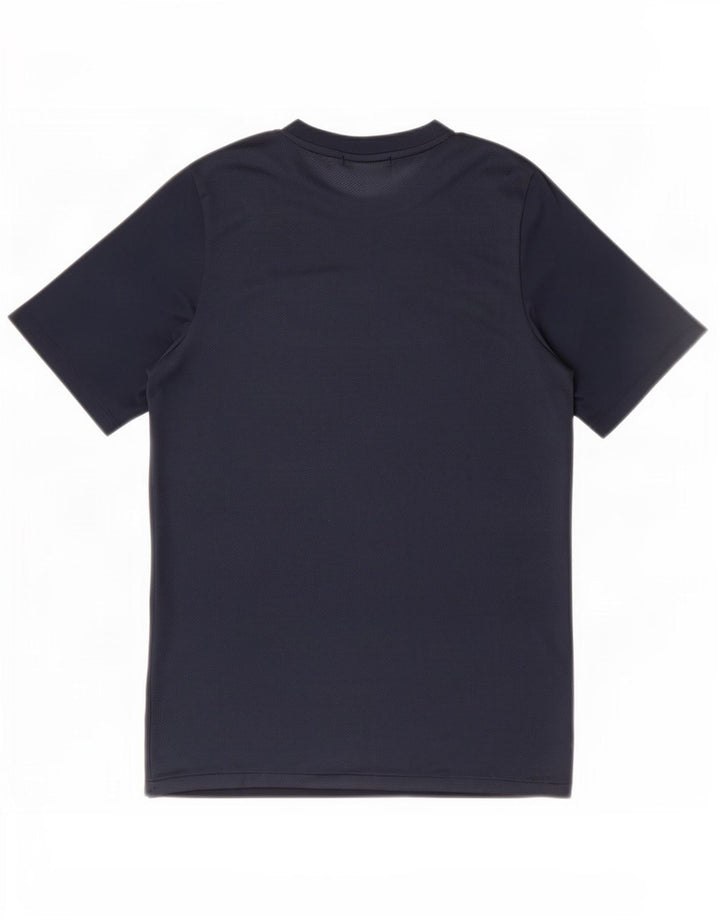 Nike Hommes Dri Fit T-Shirt Haut Petit Bleu Marine Colorblock