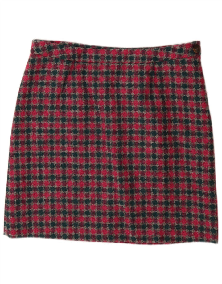 LAURA ASHLEY Mini jupe femme UK 16 Large W36 laine tachetée multicolore