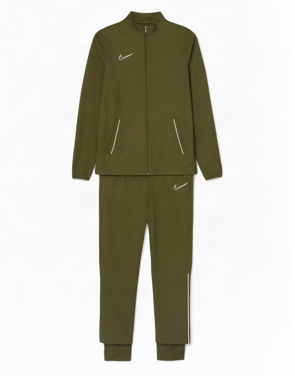 Nike Survêtement complet Dri Fit pour homme Taille L Kaki Polyester