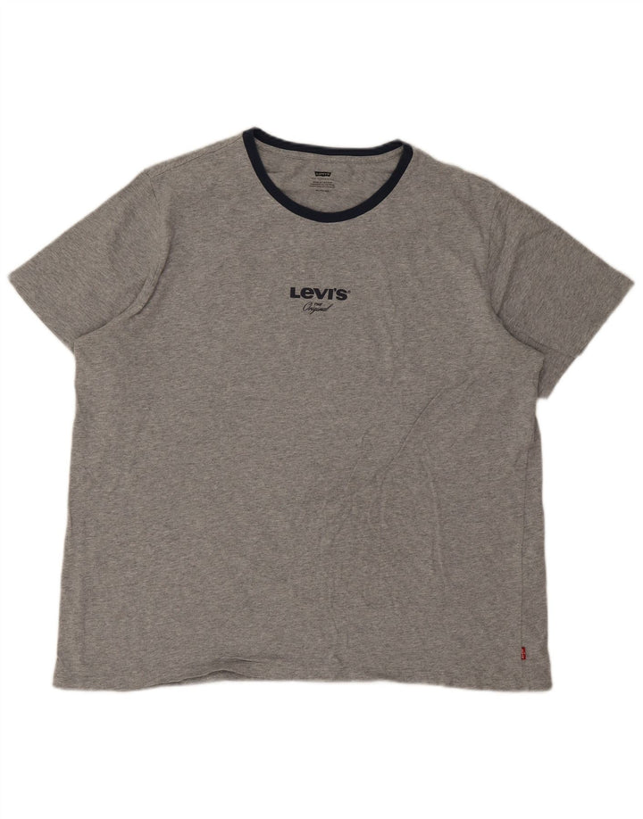 Levi's T-Shirt Graphique Top XL Homme Gris Coton
