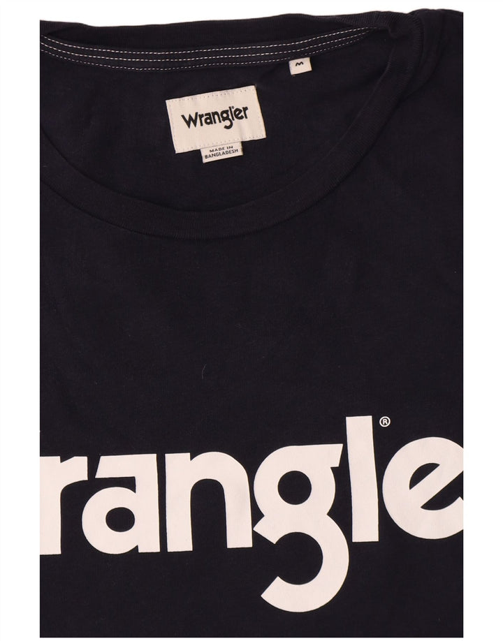 Wrangler T-Shirt Graphique Homme Bleu Marine Moyen Coton
