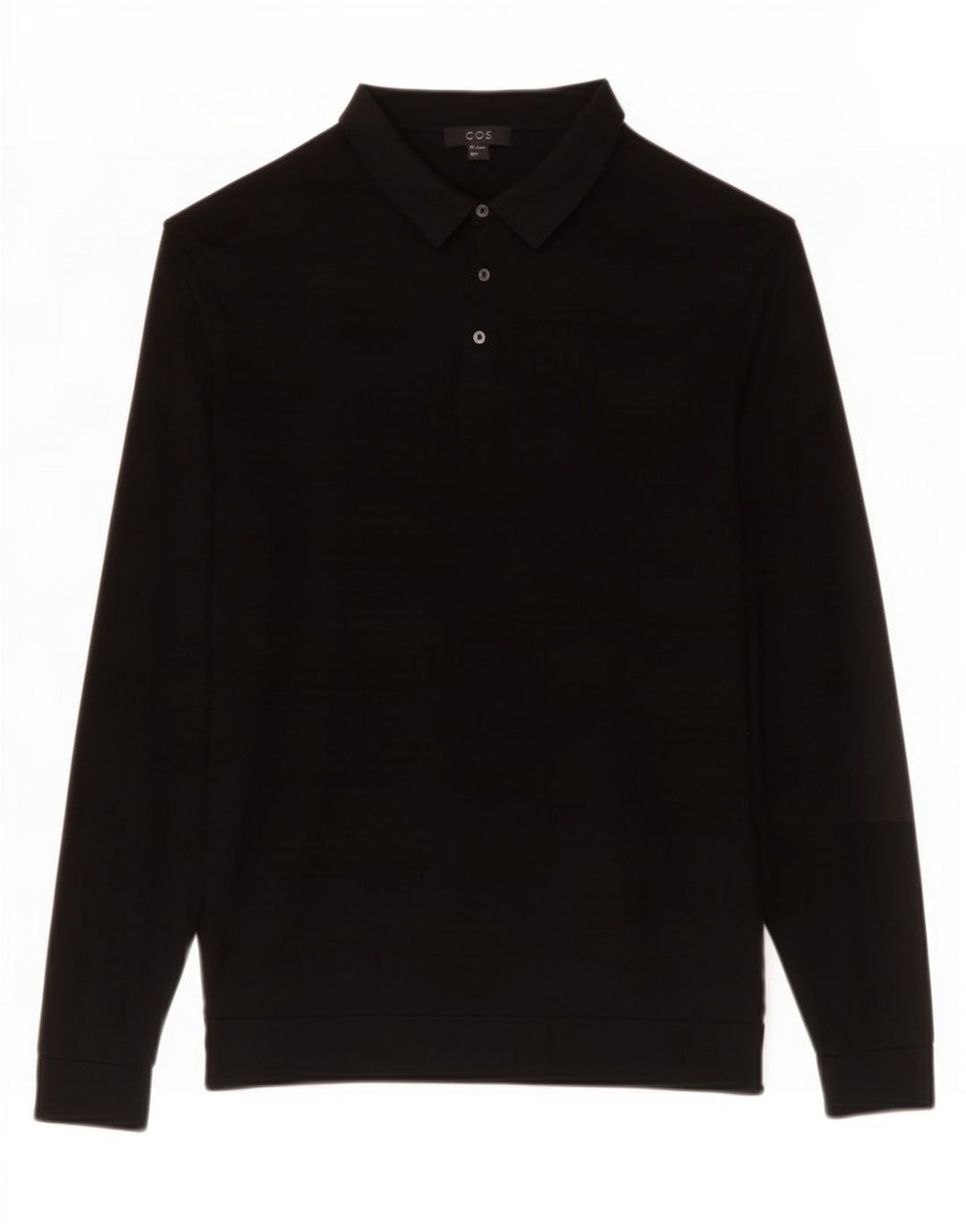 Cos Pull à col polo pour homme en soie noire