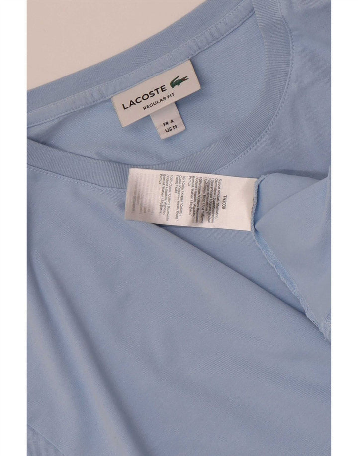 Lacoste T-shirt coupe régulière pour homme, taille 4, bleu moyen, coton