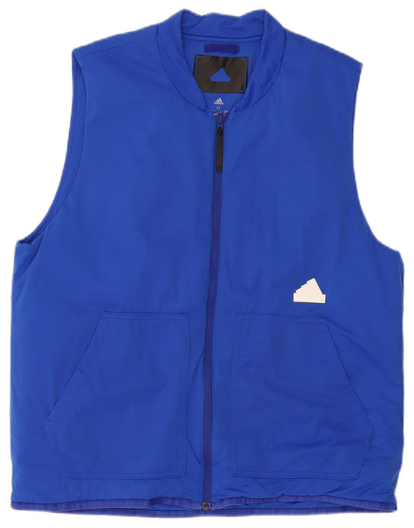 Adidas Gilet Homme UK 38 Bleu Moyen Colorblock Polyamide