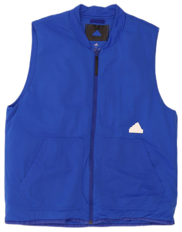 Adidas Gilet Homme UK 38 Bleu Moyen Colorblock Polyamide