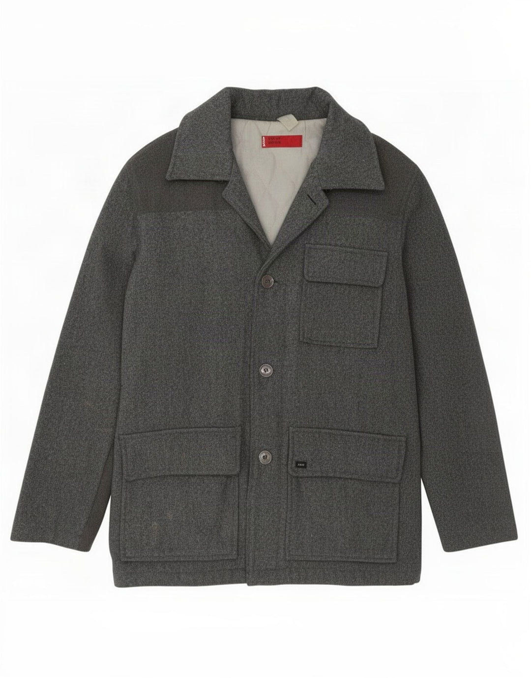 Levi's Manteau coupe-vent à 3 boutons pour homme UK 38 Gris moyen Laine