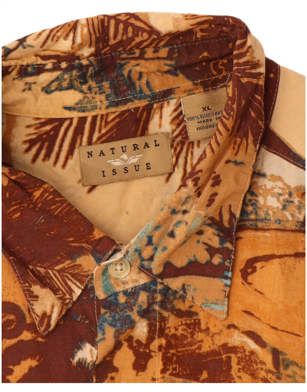 Natural Issue Chemise graphique à manches courtes pour homme XL multicolore hawaïen