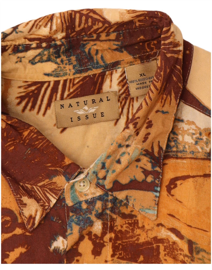Natural Issue Chemise graphique à manches courtes pour homme XL multicolore hawaïen