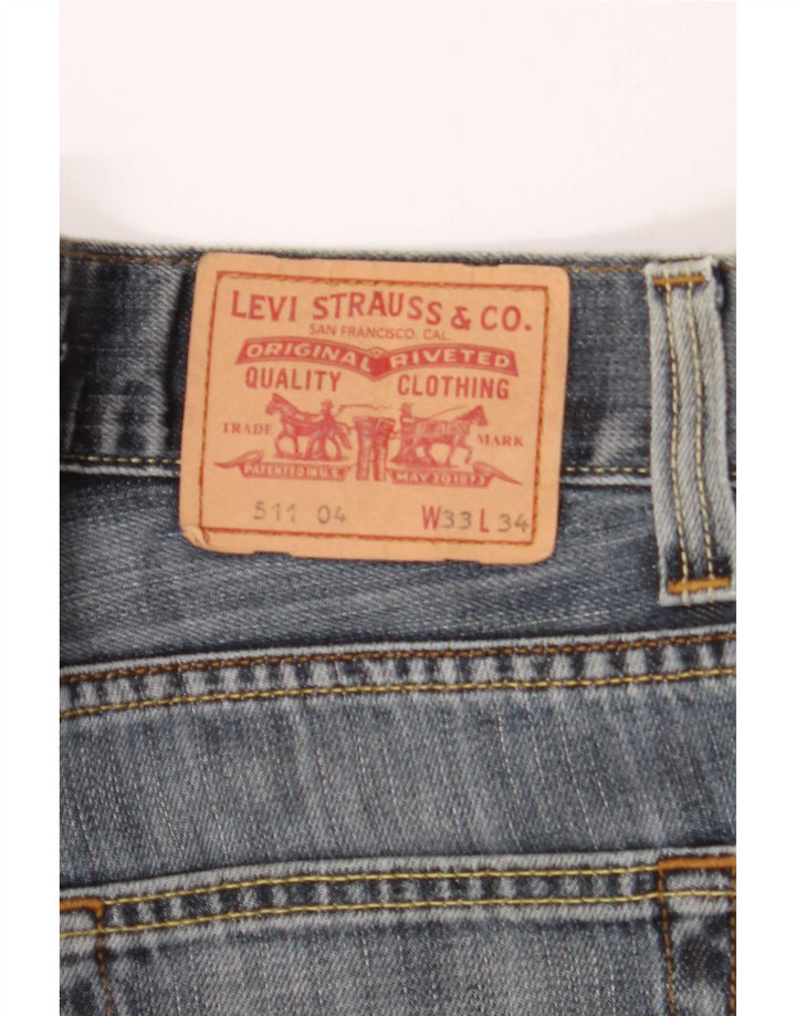 Levi's Mens 511 Slim Jeans W33 L34 Bleu