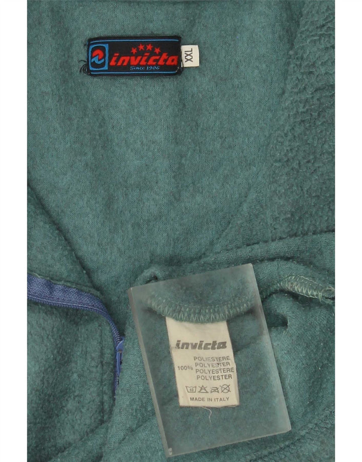 Invicta Pull polaire à col zippé pour homme 2XL Vert Polyester