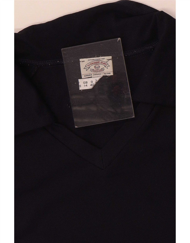 Armani Jeans Polo Femme UK 14 Bleu Marine Moyen