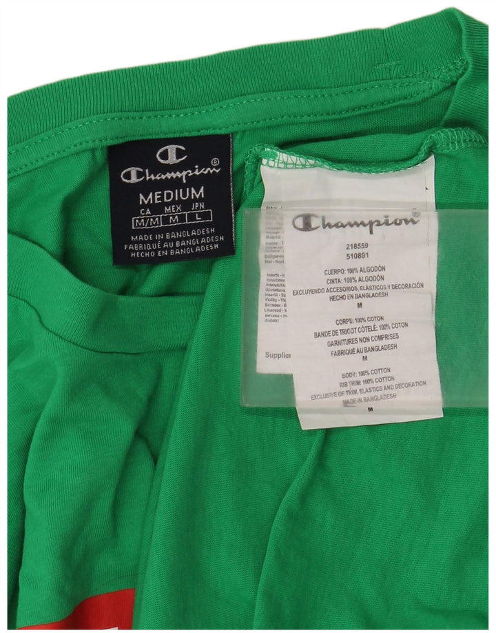 Champion T-Shirt Graphique Homme Vert Moyen Coton