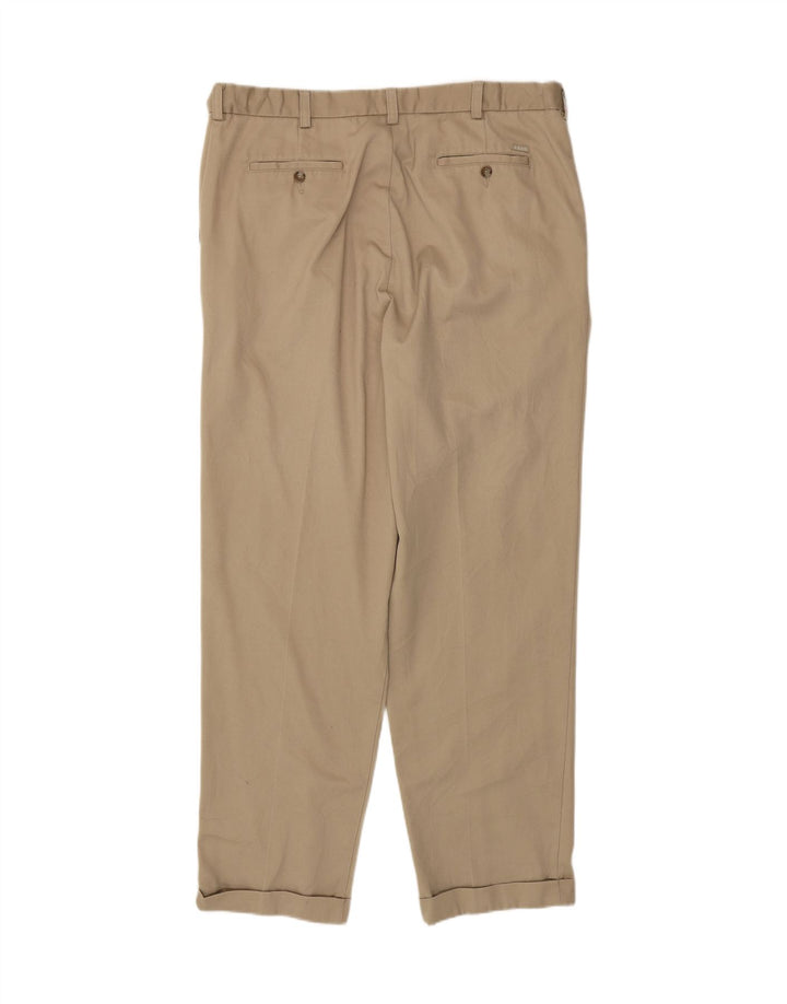 IZOD Mens Straight Chino Trousers W38 L34 Beige Polyester Vintage Izod and Second-Hand Izod from Messina Hembry 