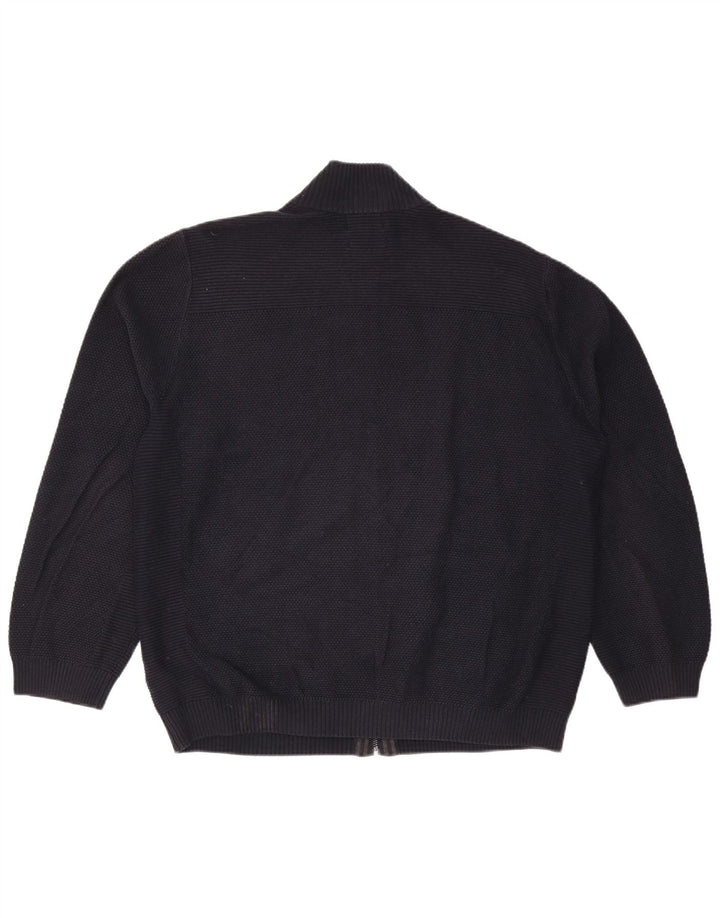Marks & Spencer Cardigan pour homme en coton bleu marine 2XL
