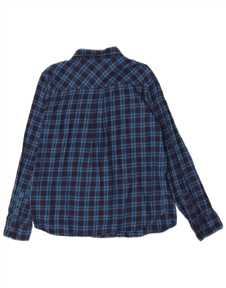 Mountain Warehouse Chemise en flanelle pour homme en coton à carreaux bleu marine