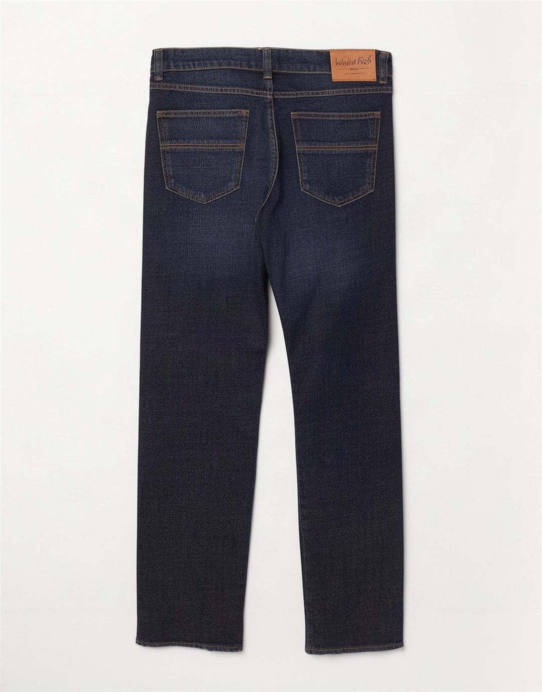 Weird Fish Jean droit femme W36 L28 bleu marine coton
