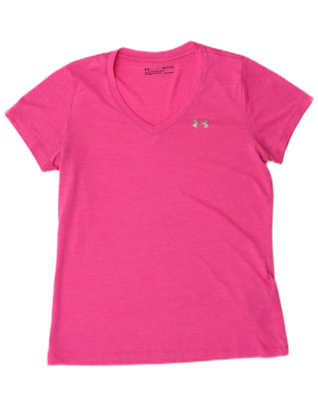 UNDER ARMOUR T-shirt Heat Gear pour femme UK 10 Petit Rose Polyester