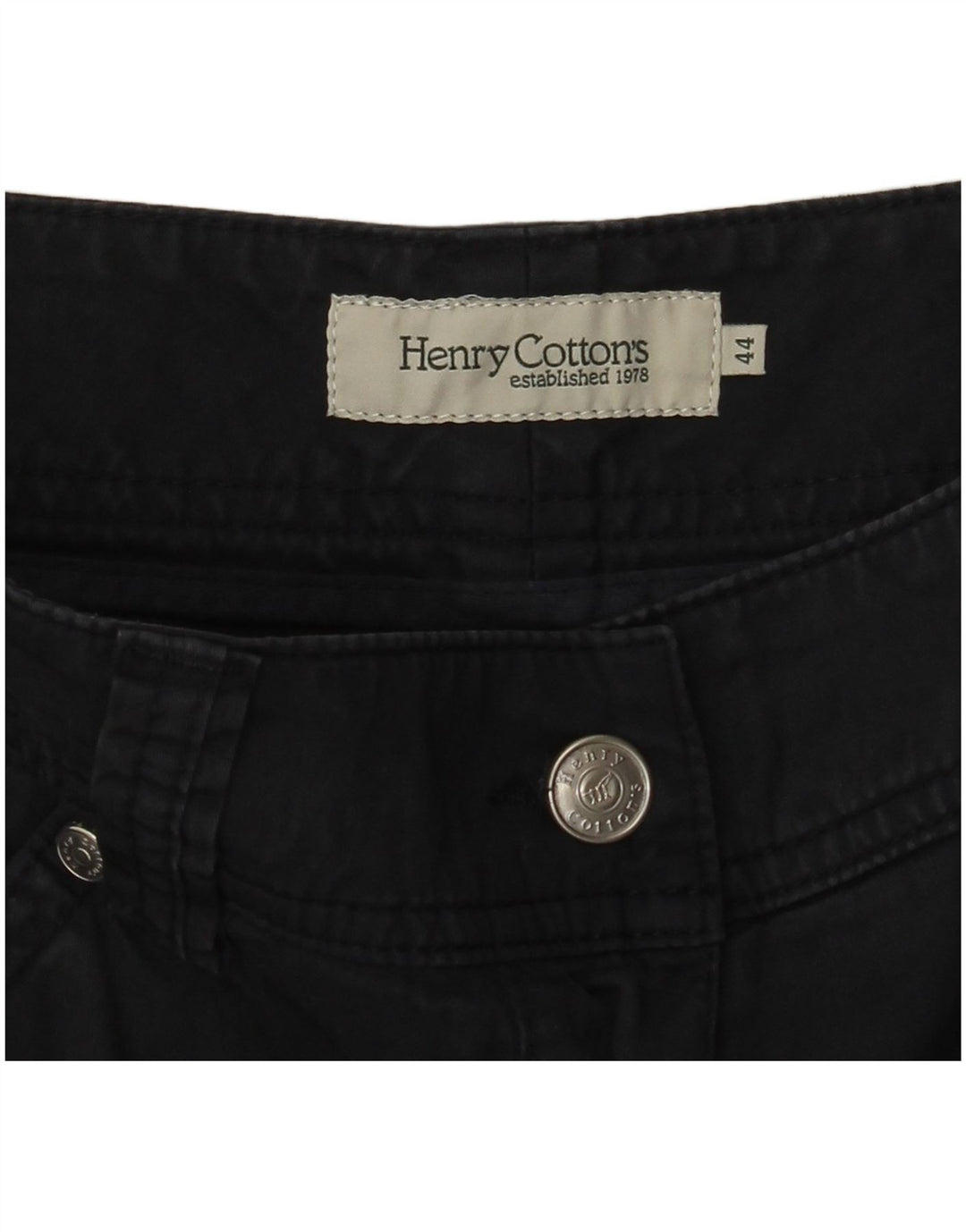 HENRY COTTONS Short décontracté pour femme IT 44 Medium W34 Bleu marine
