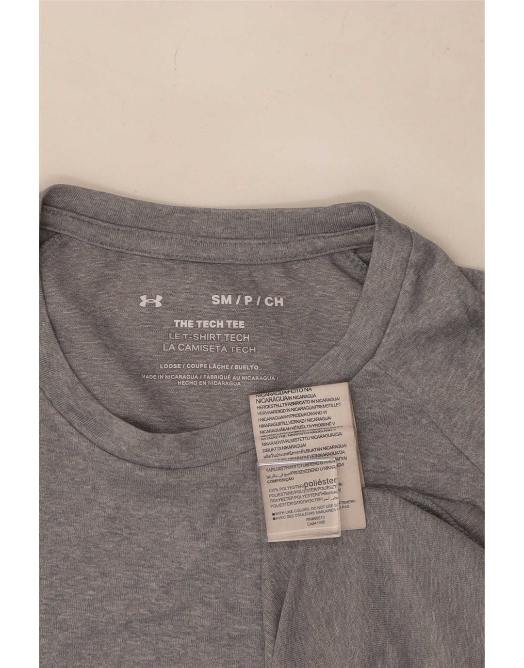 Under Armour T-Shirt Homme Petit Gris Polyester