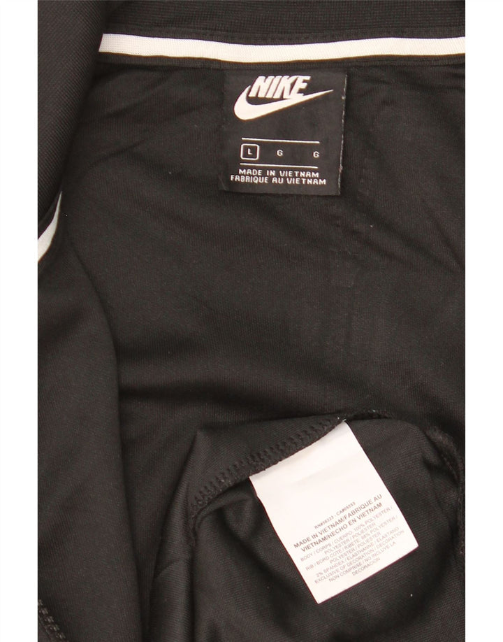 NIKE Veste de survêtement graphique pour hommes, grande taille, en polyester color block noir