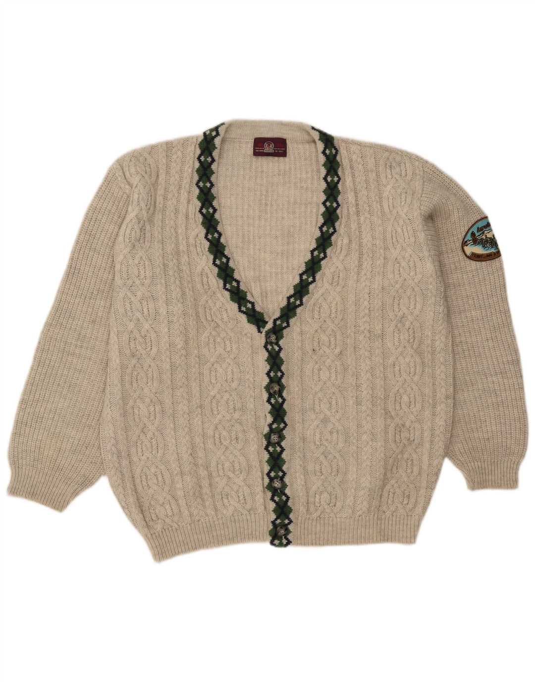 Invicta Cardigan coupe ample pour homme en laine gris moyen