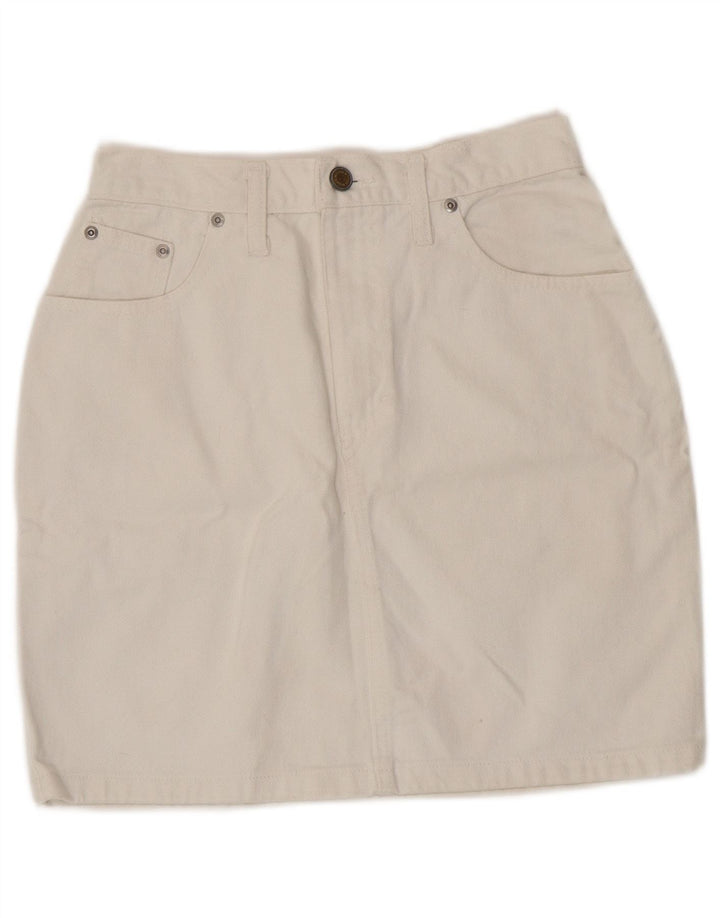 VANILIA Jupe en Jean Femme W26 Petit Blanc