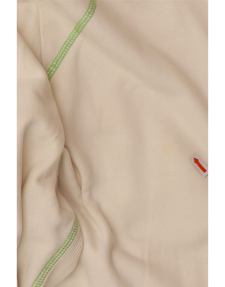 Fat Face Sweat-shirt graphique à col zippé pour femme UK 18 XL Blanc cassé