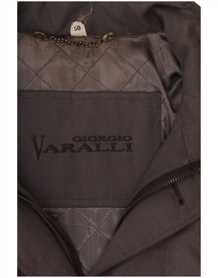 GIORGIO VARALLI Manteau coupe-vent pour homme IT 50 Large Gris