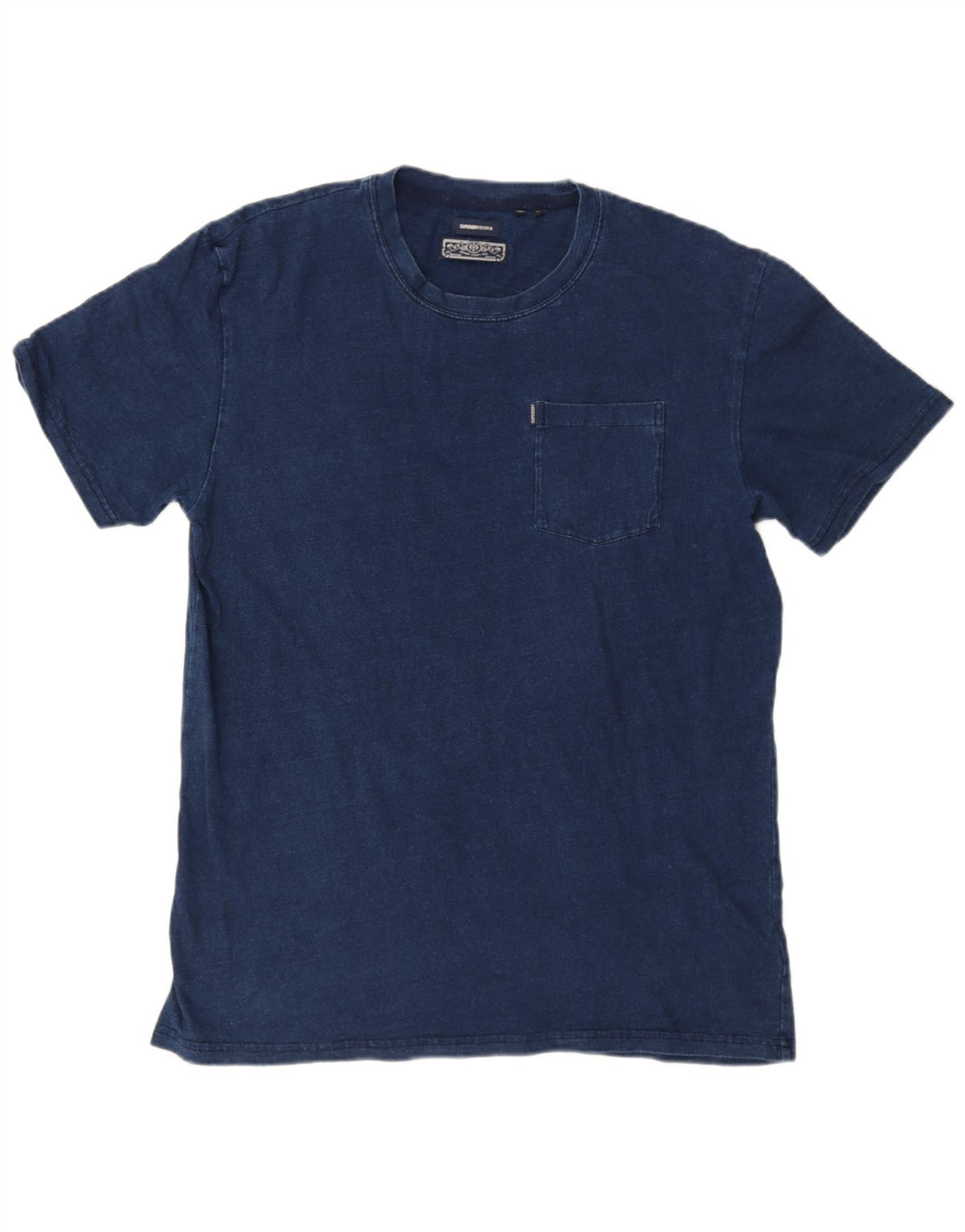 SUPERDRY T-Shirt Homme Top Large Bleu Marine Coton