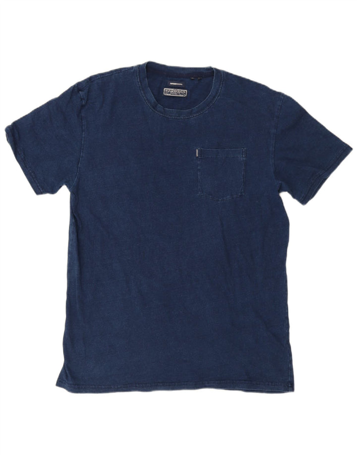 SUPERDRY T-Shirt Homme Top Large Bleu Marine Coton