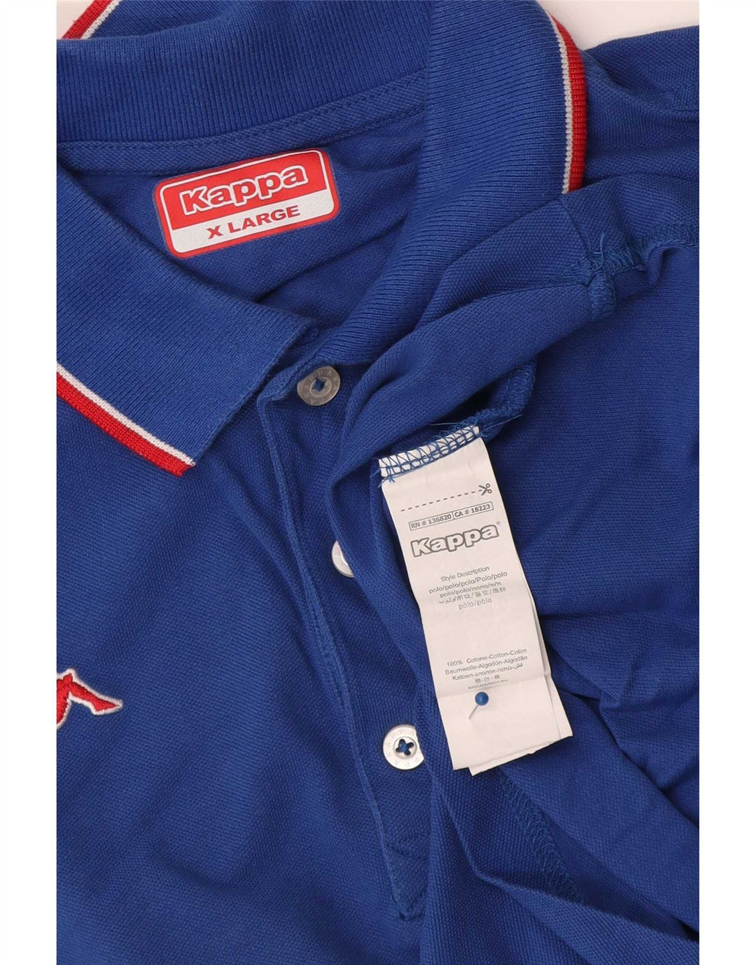 Kappa Polo Homme XL Bleu Coton