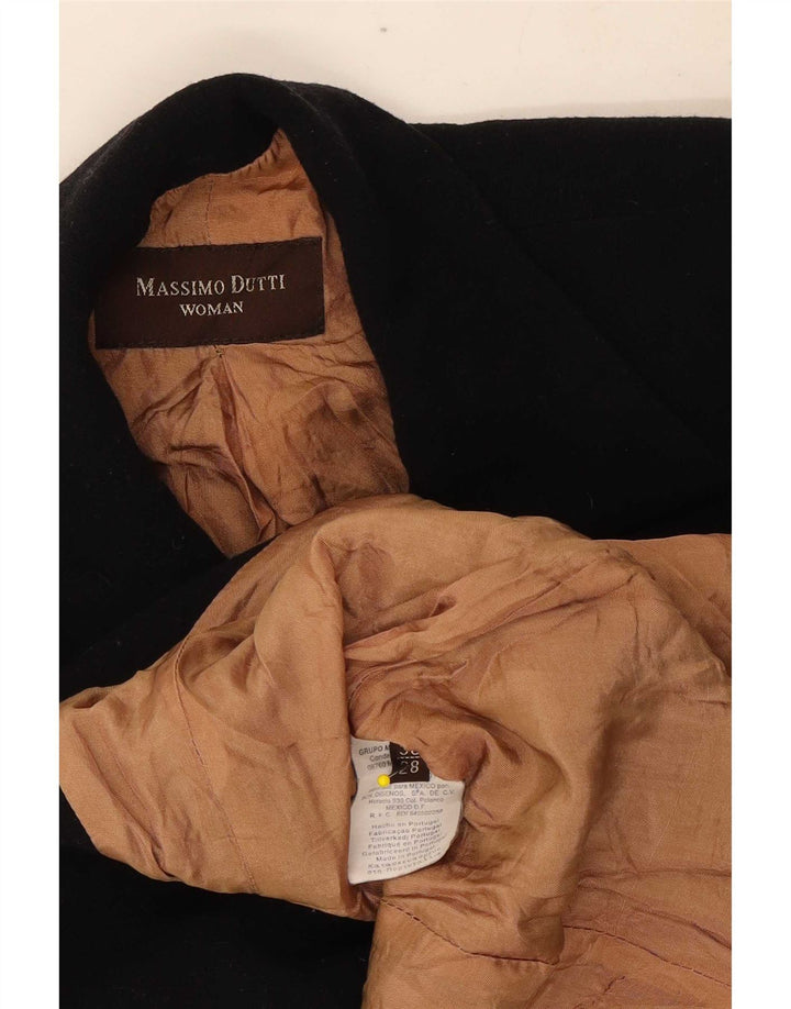 Massimo Dutti Veste Blazer 4 Boutons Femme EU 38 Petite Laine Noire