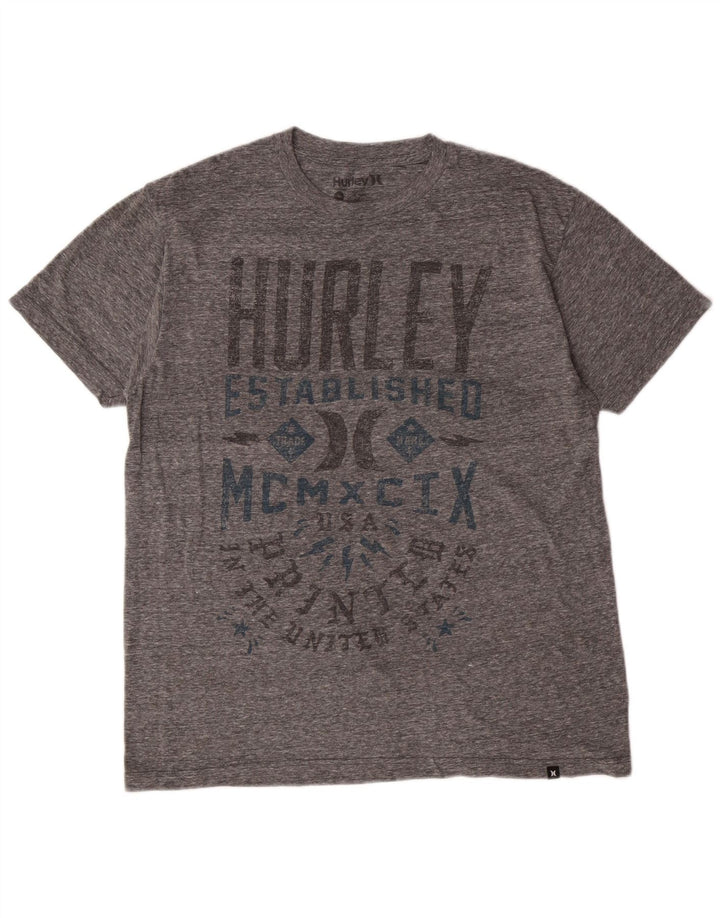 Hurley T-Shirt Regular Fit Graphique Homme Gris Moyen