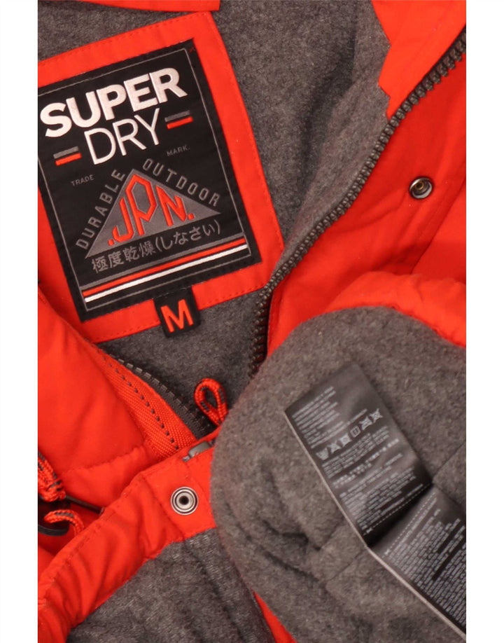 Superdry Veste matelassée à capuche pour hommes UK 38 Orange moyen Polyester