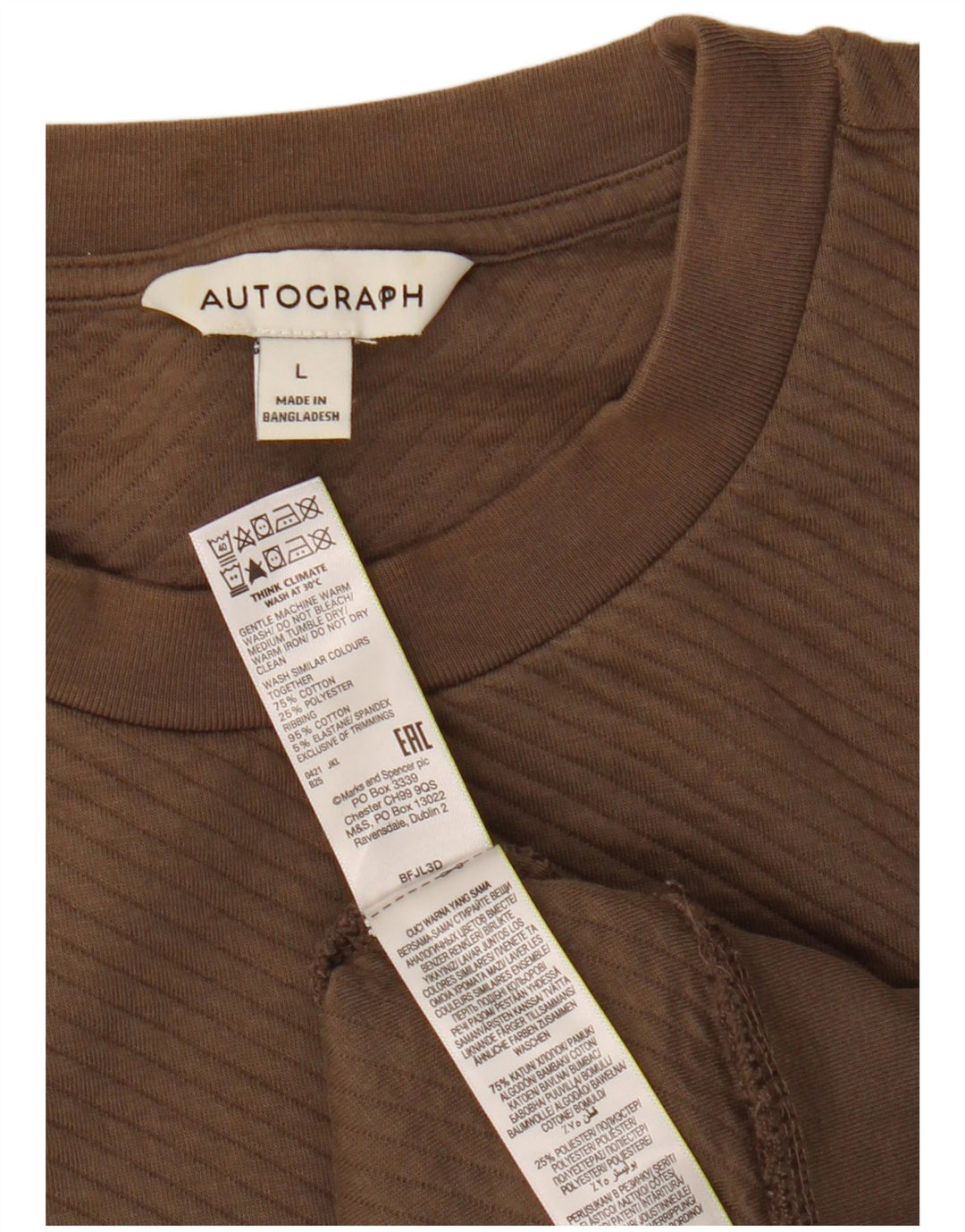 Marks & Spencer Sweat-shirt autographe pour homme en coton marron Taille L