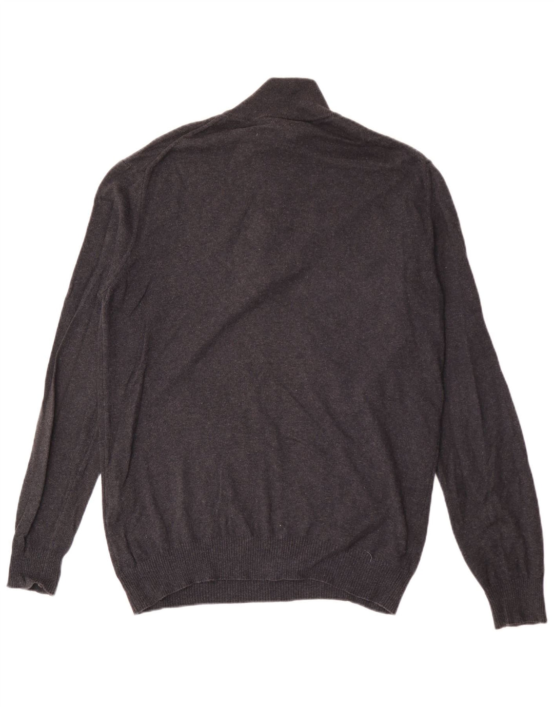 John Lewis Pull col zippé pour homme XL en coton gris