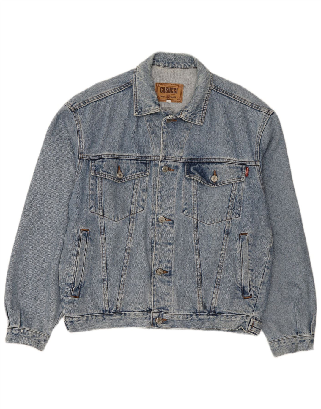 Cassuci Veste en jean pour homme UK 38 Bleu moyen Coton