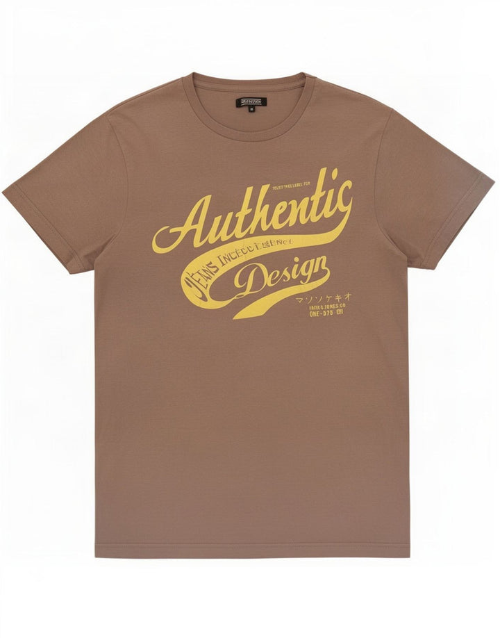 Jack & Jones T-Shirt Graphique Homme Gris Moyen
