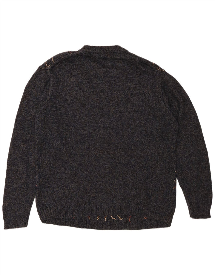 DOCKERS Pull Col Rond Homme XL Bleu Marine Argyle/Diamant Coton