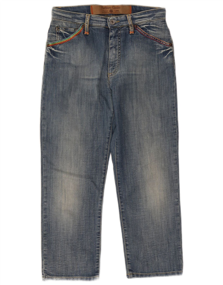 Marlboro Classics Jean Capri Femme W27 L22 Bleu Coton