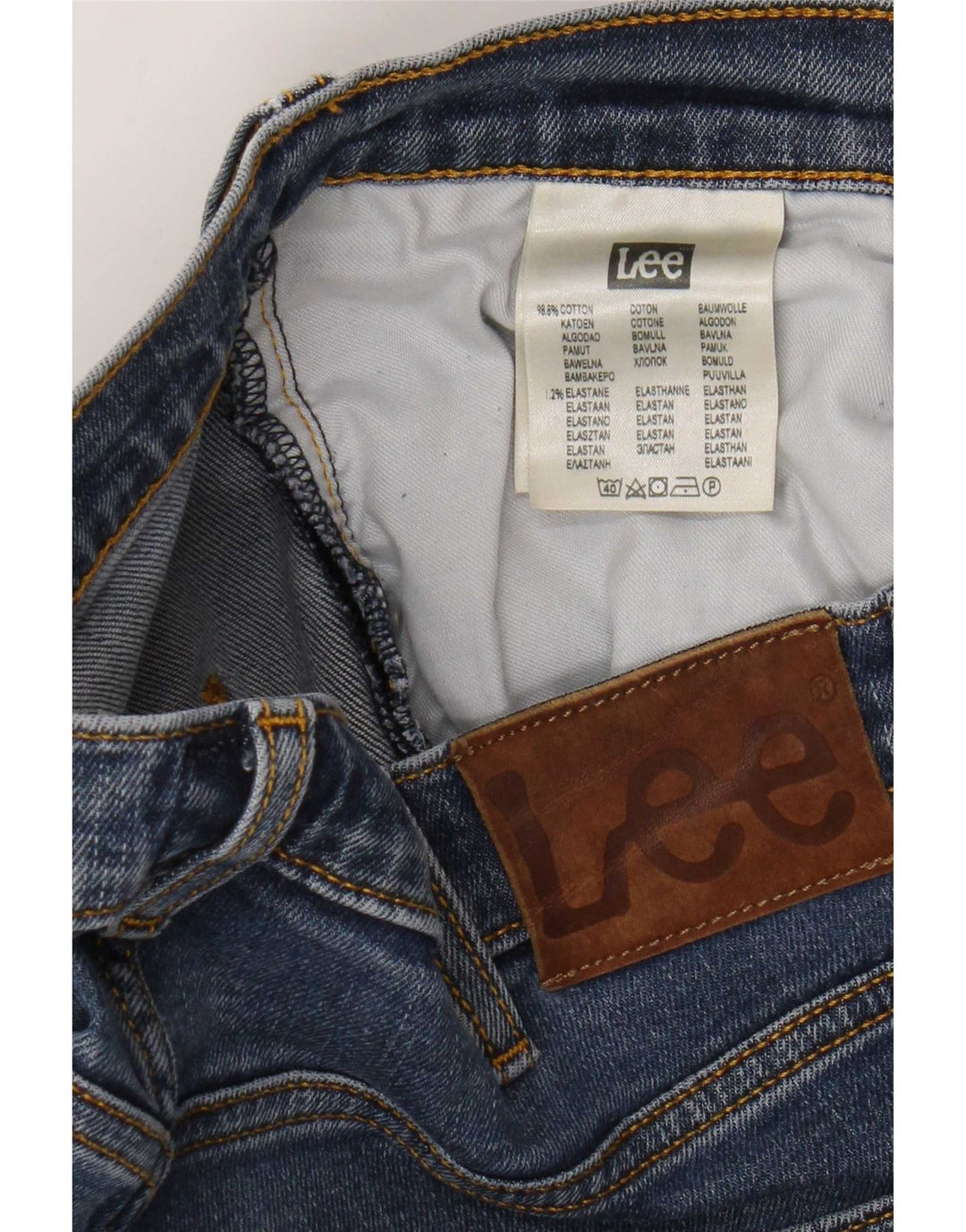 Lee Jean Droit Brooklyn Homme W36 L32 Bleu Coton