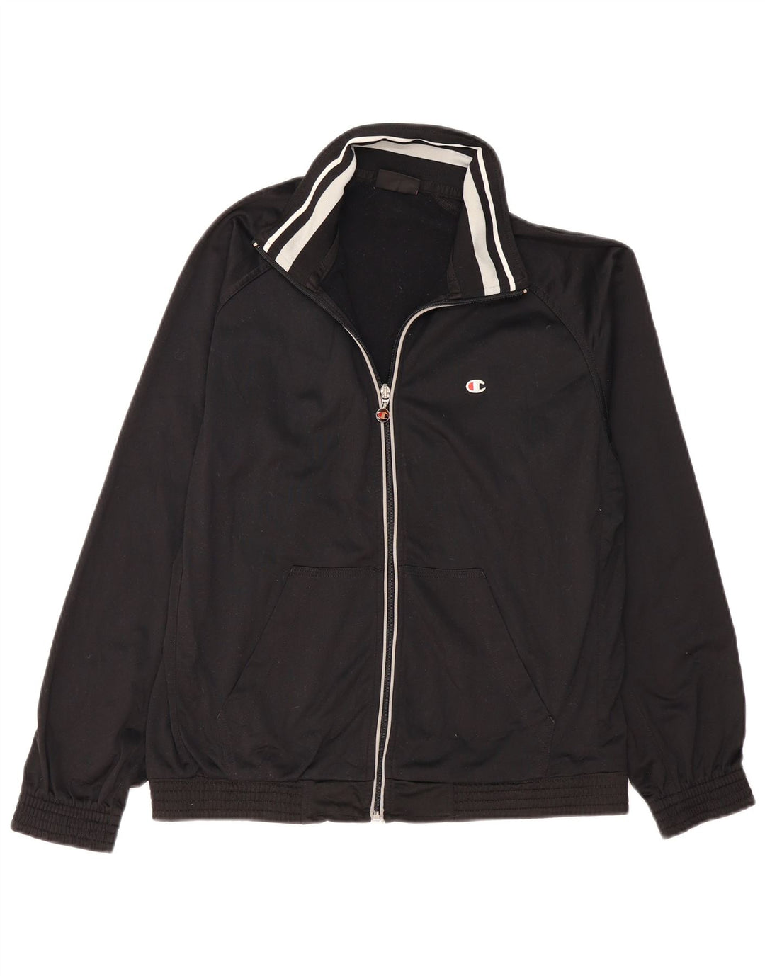 CHAMPION Veste de Survêtement Homme Noir Moyen Polyester