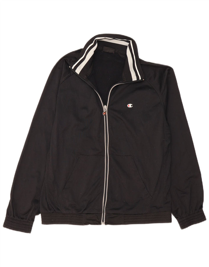 CHAMPION Veste de Survêtement Homme Noir Moyen Polyester