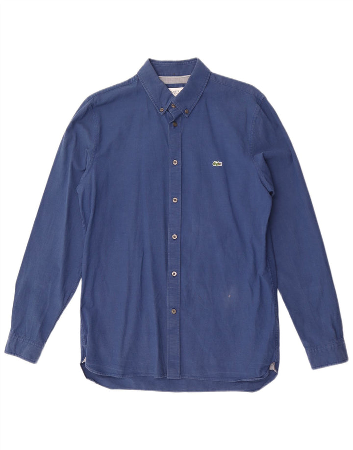 Lacoste Chemise Slim Fit Homme Taille 40 Coton Bleu Marine Moyen