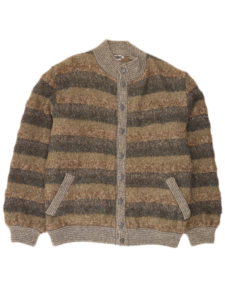 Cellini Cardigan Homme Pull IT 52 Large Rayé Multicolore
