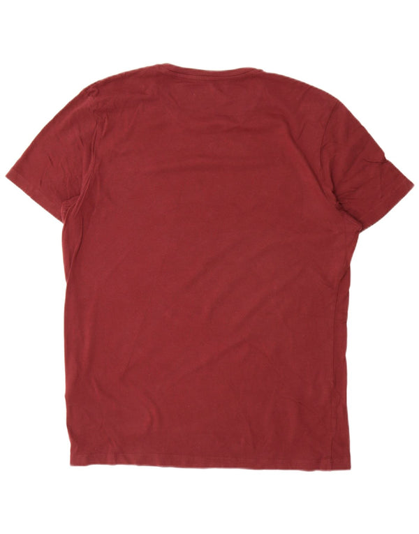 Jack & Jones T-Shirt Graphique Top XL Homme Bordeaux Coton