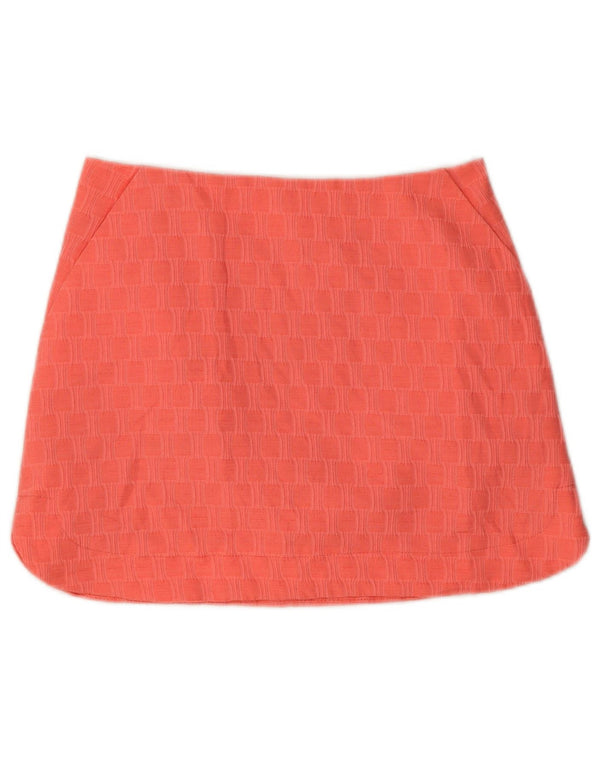 Topshop Mini jupe femme UK 10 Small W28 rose géométrique polyester